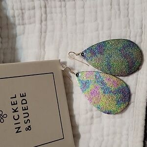 Nickel & Suede earrings